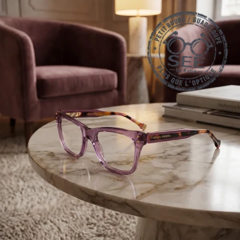 Lunettes Carolina Herrera - detail - Bijoux a Petit Bourg